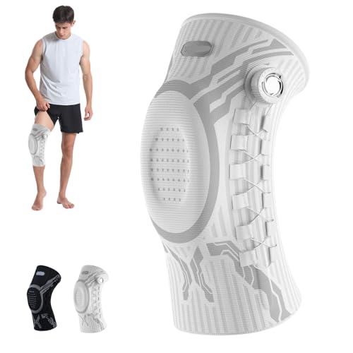 Mtjbfv Vilao Kniebandage Zum Verstellen,Vilao Kniestark, Kniebandage Mit Patellaring-Schutz,Stabilisierungsbändern Und 4-Fach Kompression Für Alltag, Optimalen Halt Und Komfort (A-linker Fuß) von Mtjbfv