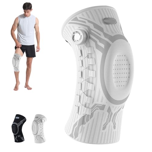 Mtjbfv Vilao Kniebandage Zum Verstellen,Vilao Kniestark, Kniebandage Mit Patellaring-Schutz,Stabilisierungsbändern Und 4-Fach Kompression Für Alltag, Optimalen Halt Und Komfort (A-rechter Fuß) von Mtjbfv