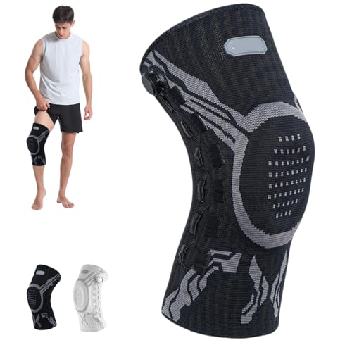 Mtjbfv Vilao Kniebandage Zum Verstellen,Vilao Kniestark, Kniebandage Mit Patellaring-Schutz,Stabilisierungsbändern Und 4-Fach Kompression Für Alltag, Optimalen Halt Und Komfort (B-rechter Fuß) von Mtjbfv