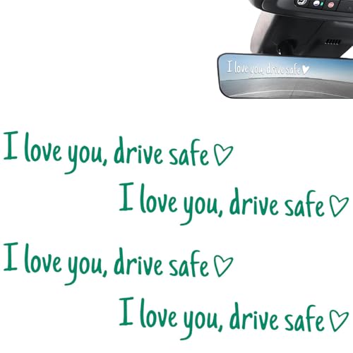 i love you drive safe aufkleber,ich liebe dich – spiegelaufkleber für sicheres fahren,„i love you drive safe“-buchstaben-design-etiketten-emblem,auto aufkleber spiegel außen ich liebe dich,-G||4PCS von Mtjbfv