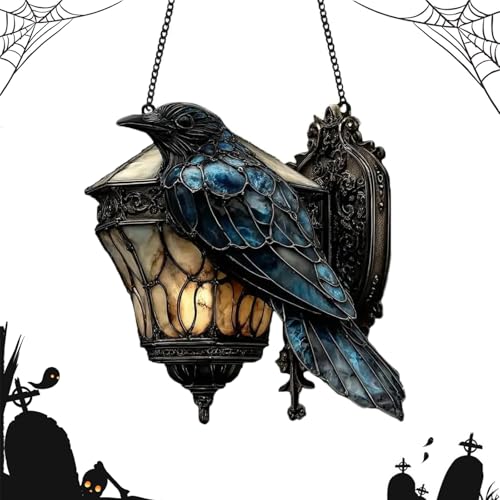 rabe auf laterne sonnenfänger halloween,krähen Lantern Suncatcher,halloween hängende spaß laterne,tragbaren aternen,gothic-deko für den innenbereich,Vintage Decoration Stained Glass Acrylic Ornament-B rabe auf laterne sonnenfänger halloween,krähen Lantern Suncatcher,halloween hängende spaß laterne,tragbaren aternen,gothic-deko für den innenbereich,Vintage Decoration Stained Glass Acrylic Ornament-B von Mtjbfv