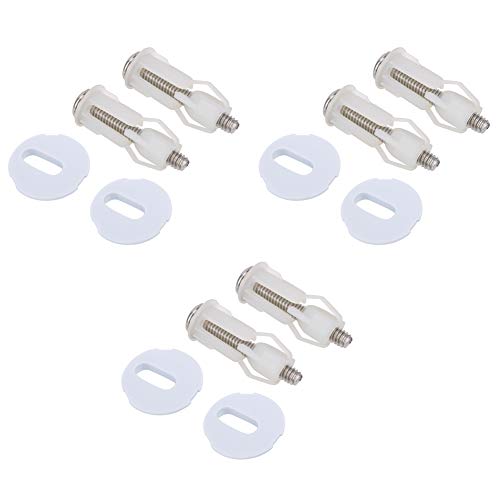 MTLAVISHY 3 PAIL DIY -Plastik -Toilettenschrauben Set Fixierungen Accessoire 100% hochwertige Toilettenreparaturwerkzeuge aus ABS -Kunststoff mit Edelstahlschrauben ca. 45 mm und von Mtlavishness