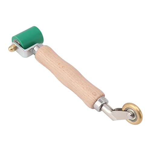 MTLAVISHY 40 mm Silikon Nahtrolle Verwenden Sie Messingrad Holz Griff Tapete Flat Naht Roller Hochtemperatur 280 Grad Celsius für PVC -TPO -Schweißen Grün ideal für (Grün) von Mtlavishness