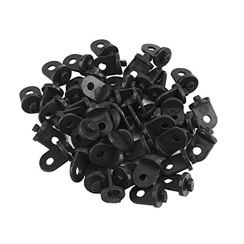 MTLAVISHY 50 PCS Plastik Treibhaushaken Pflanzenblütenhügel hochwertiger robuster und zum Stützen von Rebfrüchten und zum Aufhängen Kleiner Körbe oder Pflanzentöpfe in (Schwarz) von Mtlavishness