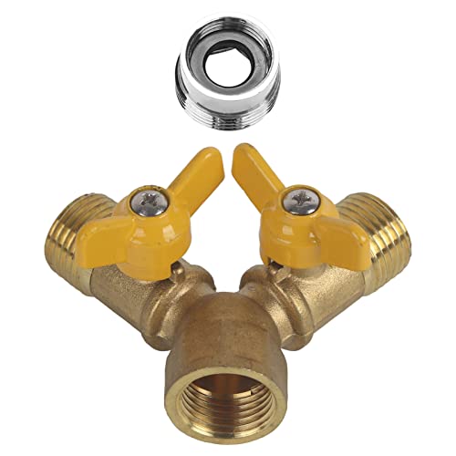 Mtlavis hness G1/2 Messing Garten Bewässerung 2-Doppelhaft-Schlauch-Adapter-Wasserhahn-Steck verbinder in zwei Teile für den Heim-oder Industrie gebrauch Fit für Standard G1/2 Mtlavis hness G1/2 Messing Garten Bewässerung 2-Doppelhaft-Schlauch-Adapter-Wasserhahn-Steck verbinder in zwei Teile für den Heim-oder Industrie gebrauch Fit für Standard G1/2 von Mtlavishness