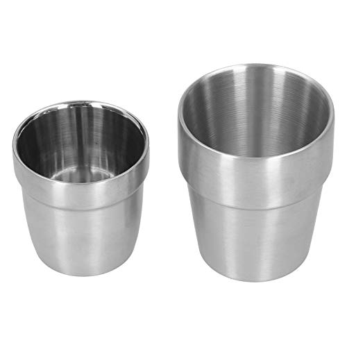 Mtlavish 2pcs Edelstahl -Doppelwandbecher und Proof mit guter Hitzekonservierung ideal für Bierkaffee in Restaurants und Trinken in 180 ml und 300 ml erhältlich Mtlavish 2pcs Edelstahl -Doppelwandbecher und Proof mit guter Hitzekonservierung ideal für Bierkaffee in Restaurants und Trinken in 180 ml und 300 ml erhältlich von Mtlavishness