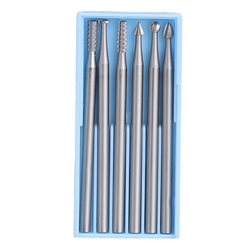 Mtlavish 6pcs Set 2 35 mm Griff Wolfram -Stahlfräsenschneider -Schnitzerei -Gravur -Werkzeug Hochwertiges Lebensdauer für Olivenperlen Wurzelschnitzzahn schnitzen (Große Größe) von Mtlavishness