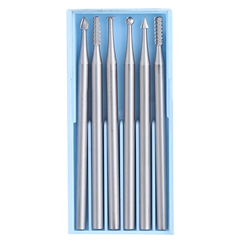 Mtlavish 6pcs Set 2 35 mm Griff Wolfram -Stahlfräsenschneider -Schnitzerei -Gravur -Werkzeug Hochwertiges Lebensdauer für Olivenperlen Wurzelschnitzzahn schnitzen (M) von Mtlavishness