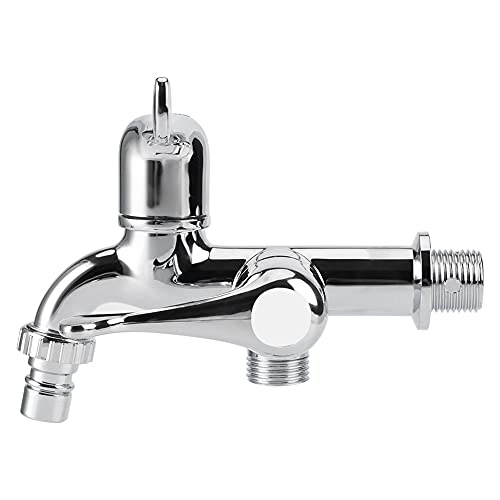 Mtlavish Abs Waschmaschine Wasserhahn Doppelausguss und Handle G1/2 Schwanzgriff für Küchenspüle Badezimmer Badewanne Garten (Fishtail G 1/2 machine tip) von Mtlavishness