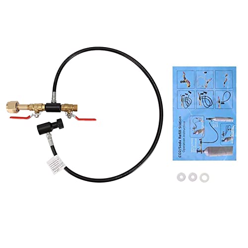 Mtlavish CO2 -Nachfülladapter -Tool und einfach zu installieren, um Ihre eigenen CO2 -Tanks mit G5/8 CGA320 -Anschluss und 24 -Zoll -Schlauch zu füllen (36 Zoll lang G1/2 (CGA320)) von Mtlavishness