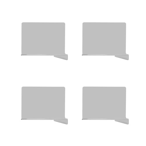 Mtlavish Clear Regal -Trenner rutschen robust und stabil einfach zu bedienen Mehrzweck für Schrankorganisation Office Kitchen Badezimmer Arbeitsplatte 4 PCs mit ca. 23 7x30x3cm von Mtlavishness