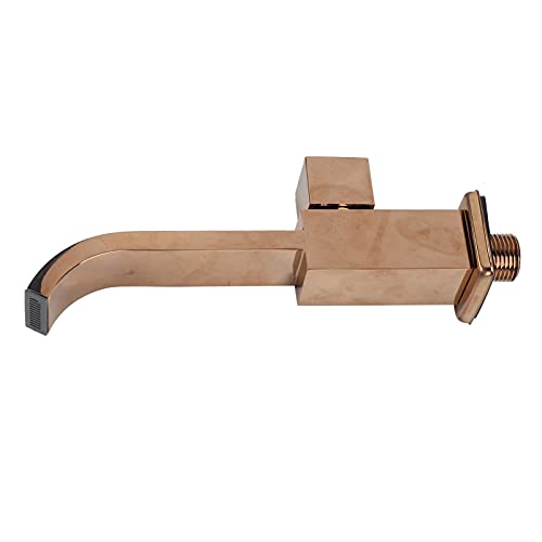 Mtlavish G1/2 Wand in einem kalten Wasserfall Waschbecken Becken Tap Badezimmer Zubehör mit robuster Messingstruktur nicht tropfende Keramik -Scheibenbox Wasserfall Ausguss Design (Rose Golden) von Mtlavishness