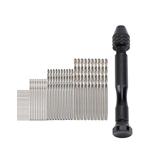 Mtlavish Handbohrer Set mit Bit Manual Tool für DIY -Kunsthandwerk ideal zum Bohren von Löchern in Holz Kunststoff und verschiedenen anderen Materialien kompakt tragbar und (Combinación 4: taladro de von Mtlavishness