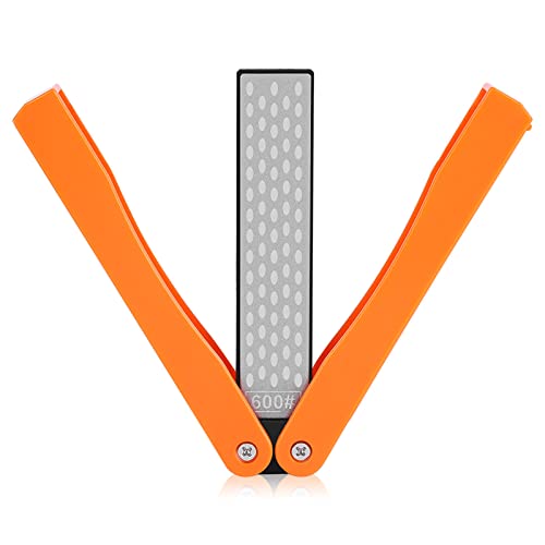 Mtlavish Outdoor Camping falten doppelseitig Spitzerstein hochgradige Schärfsergebnisse für Küchenwerkzeuge Schere Cutter Rave Tool 400 600 Grit gelb oder Farbe (Gelb) von Mtlavishness