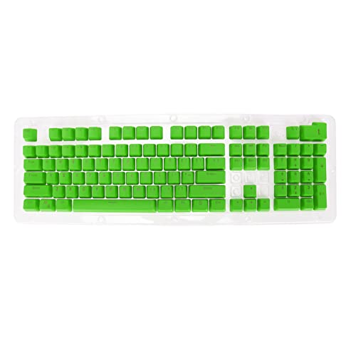 Mtlavish PBT 106 Tasten benutzerdefinierte Schlüsselkaps für mechanische Tastatur mit Zwei Farbeinspritzformlicht -Getriebe OEM -Höhe für die meisten 61 87 104 Tasten Tastaturen (Cheese Green) von Mtlavishness