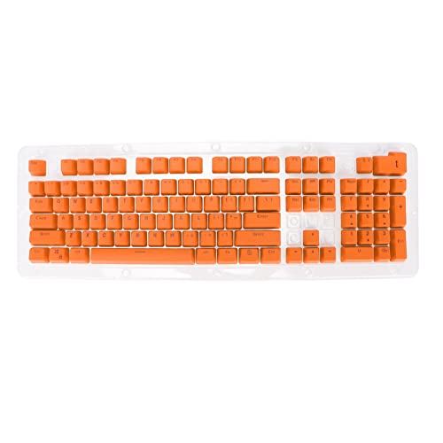 Mtlavish PBT 106 Tasten benutzerdefinierte Schlüsselkaps für mechanische Tastatur mit Zwei Farbeinspritzformlicht -Getriebe OEM -Höhe für die meisten 61 87 104 Tasten Tastaturen (Orange) von Mtlavishness