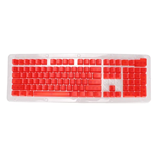 Mtlavish -Tastaturschlüsselcaps PC Oil -Beschichtung Transparentes Matt für mechanische Tastatur 61 87 104 Tasten mit 108 Tasten in OEM -Höhe für EIN stilvolles und langlebiges (Rot) von Mtlavishness