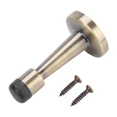 Mtlavish Zinklegierung Gummi -Kollisionstür Stopper Haltere Premium gebürstet für das Heimbüro 4 cm Grunddurchmesser .8 cm Gummidurchmesser 8 cm Länge (Legierungstürtop Qinggu Small Blase) von Mtlavishness