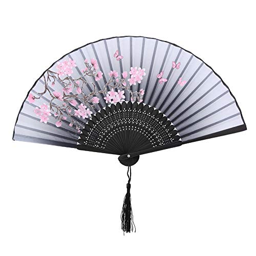 Mtlavish faltungsfächer Lüfter Öffnen und Schließen eleganter Klassik für Hochzeitsfeiern Tanzprops Dekoration Graublau Optionales Länge ca. 21 cm (Grau) von Mtlavishness