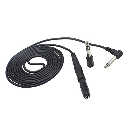 Mtlavishness 10 Feet Instrument Guitar Audio Cable Premium Straight To Right Angle Plug Ideal For Connecting Guitars To Amps And Other Equipment With 3 Adapters Black ABS Jacket von Mtlavishness