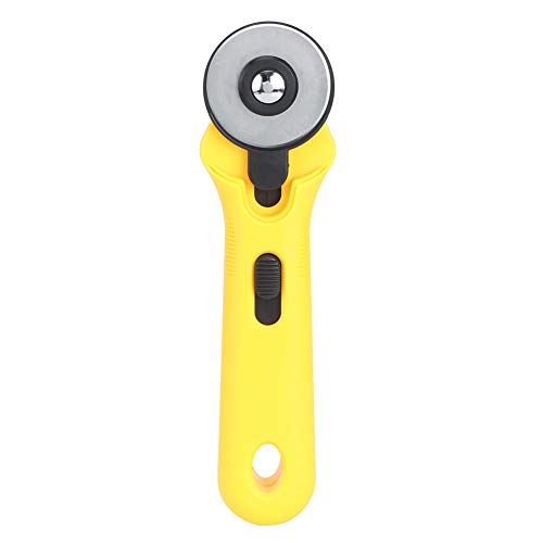 Mtlavishness 45mm runder Cutter hohe Schnitt rate Ergonomischer Griff zum Nähen von weichen Stoffen wie Kleidungs tuch und Leder Blau Grün Gelb Rose Rot Optional 67g (Gelb) von Mtlavishness