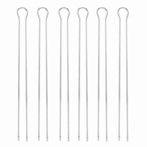 Mtlavishness 6pcs Metall BBQ Grillgabel Sticks Spieße Set hoher Qualität für Picknickcamping im Freien und Hinterhof BBQ Silber ca. 30,5 * 2,5 cm Größe von Mtlavishness