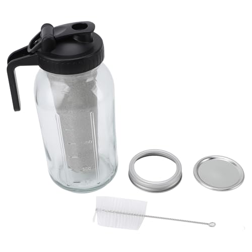 Mtlavishness Cold Brew Kaffee maschine Premium Edelstahl für eine bessere Verkostung Eis kaffee Ideal für den Einsatz 1000ml dicken Glas Krug mit ss Deckel und Griff (2000ml) von Mtlavishness