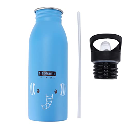 Mtlavishness Edelstahl Sport flasche sicherer Beweis Exquisite Größe für Outdoor-Sport mit 500ml Kapazität (Blauer Elefant) von Mtlavishness