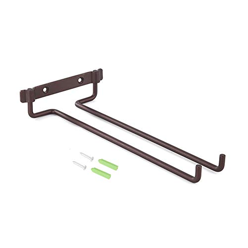 Mtlavishness Einreihige Eisen gläser Halter Wand Montage Tassen ständer mit und hochwertigem Eisen Ideal für Küche Bad und Wohnzimmer ca. 25 7x13cm und 203g (Dumme Bronze) von Mtlavishness