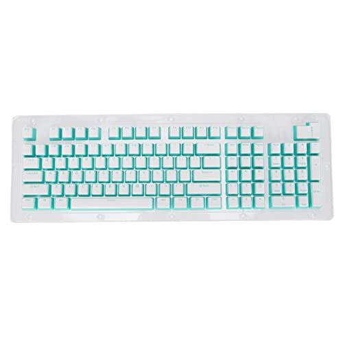 Mtlavishness Premium Keyboard Keycaps ABS Fos Step Design Two Color Injection Ideal for Most Common Keyboards on Market 110 Keys OEM Height White Purple Character (White Blue Characters) von Mtlavishness