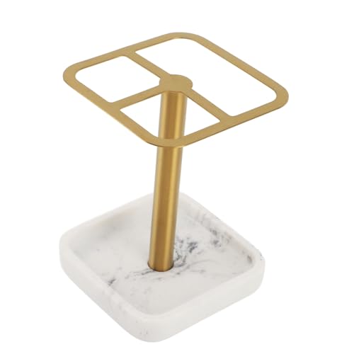 Mtlavistische Zahnbürstenhalter rostfeste 304 Edelstahl Zahnpasta -Aufbewahrungsständer Platz sparen für Badezimmer Silber ohne Bohrung Multifunktionales Design passt zu (Gold) von Mtlavishness