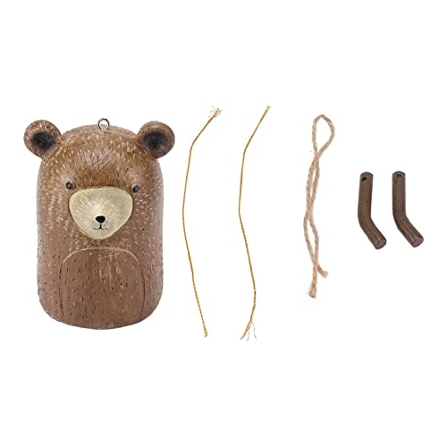 Mtlavistische rustikale hängende Tierwind -Glockenspiele Hand aus lebensechter Form und Exquisite Verarbeitung für Gärten Hinterhöfe Bäume und Blumenbeete ca. 198g (C Raccoon) von Mtlavishness