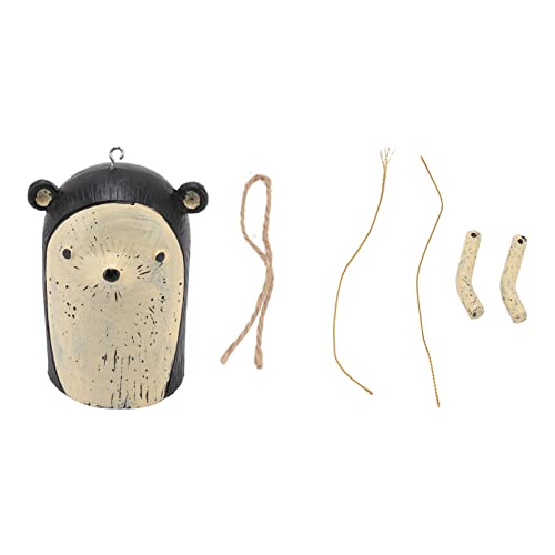 Mtlavistische rustikale hängende Tierwind -Glockenspiele Hand aus lebensechter Form und Exquisite Verarbeitung für Gärten Hinterhöfe Bäume und Blumenbeete ca. 198g (E Hedgehog) von Mtlavishness