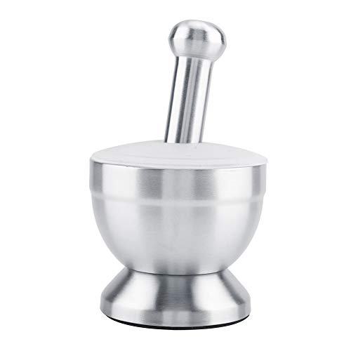 Mtlavistisches Premium Edelstahl Mörtel Stößel Set und Küchenwerkzeug zum Schleifen von Knoblauchgewürzen Pillen und mehr mit Silikondeckel 10 cm Außendurchmesser 9 cm Außenhöhe Mtlavistisches Premium Edelstahl Mörtel Stößel Set und Küchenwerkzeug zum Schleifen von Knoblauchgewürzen Pillen und mehr mit Silikondeckel 10 cm Außendurchmesser 9 cm Außenhöhe von Mtlavishness