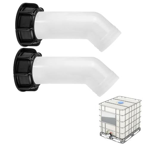2 Stück IBC Auslaufstutzen Auslauftülle IBC Auslauftülle S60x6 Mit 2 Abdeckungen IBC Auslaufhahn IBC Adapter IBC Tank Zubehör, Grobgewinde Verlängerung Adapter für IBC Tank Regentonnen von Mtlhbcg