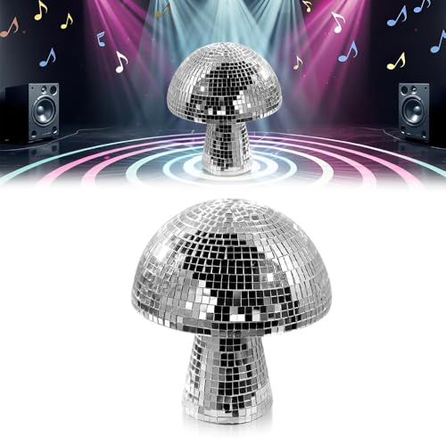 Pilz Disco Kugel，Discokugel Pilz, Spiegel Pilz Disco, Disco Pilz Gro, Disco Pilze Glitzer Spiegel Kugel, Discokugel Deko, für DJ Lichteffekt, Heimdekorationen, Bühnenrequisiten, Partyartikel von Mtlhbcg