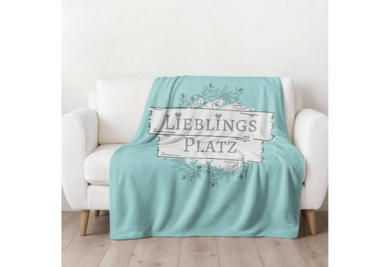 Wohndecke Lieblingsplatz 150x200 cm, weich und kuschelig, passend zur Bettwäsche, MTOnlinehandel, Fleece-Decke Sofadecke Überwurf Plaid in mint von Mtonlinehandel