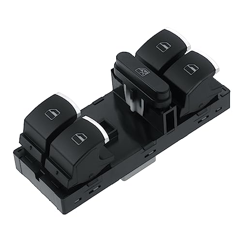 Mtsooning Einzelne Elektrische Fensterheber, Fenster-Hauptschalter, Fensterheberschalter, 5ND959857 1K4959857A, für CC Golf MK5 MK6 Jetta Passat Tiguan Rabbit Mtsooning Einzelne Elektrische Fensterheber, Fenster-Hauptschalter, Fensterheberschalter, 5ND959857 1K4959857A, für CC Golf MK5 MK6 Jetta Passat Tiguan Rabbit von Mtsooning