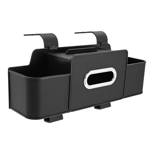 Mtsooning Rücksitz Organizer, Auto Rücksitz Multifunktions-Organisator mit Getränkehalter, Autositz Organizer für Handy, Tissue, Getränke, schwarz von Mtsooning