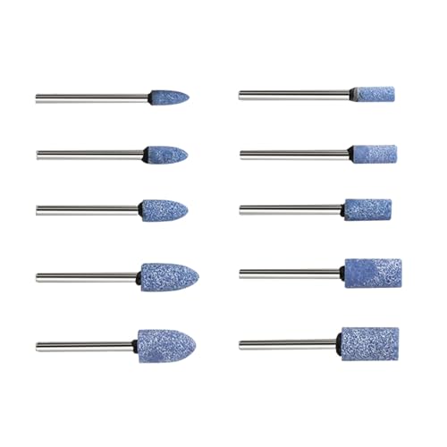 10pcs Rotationsköpfe 1/8 Schaft Für Holzstein Schnitzen Und Metallpolierwerkzeuge Polierrad Für Bohrer von Mtucegi