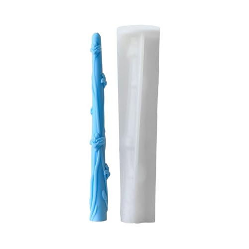Einzigartige Handgefertigte Formen Blumenmuster Kerzen Silikonformen Für Handwerk Von Enthusiasten Und Home Decors Liebhaber Langer Zylinderkerzenkerzen Silikonform von Mtucegi