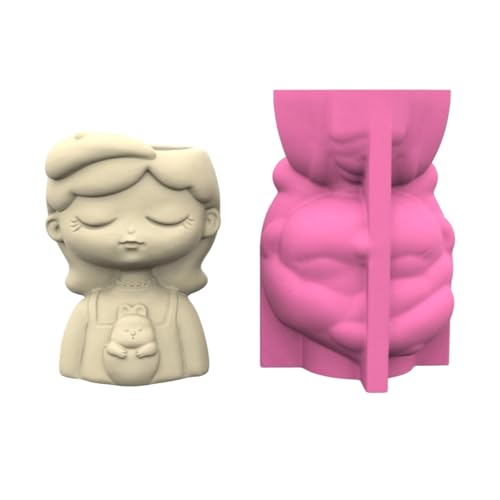 Künstlerisches Silikon Pflanzer Schimmel Wiederverwendbares Handwerkswerkzeug Für Harz Zement Kreation Mädchen Themen Blumentöpfe Machen Schimmel Kinderfreundliche Gartenhandwerksform Schimmelpilze von Mtucegi