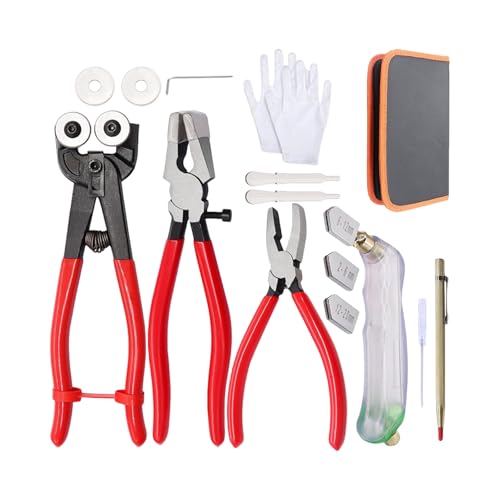 Premium Glasschneider Schneidwerkzeug Ergonomisches Design Haltbarkeit Konstruktion Ideal Für Handwerk Und Künstler Glasmosaics Schneidwerkzeug Set von Mtucegi