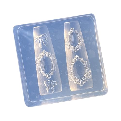 Set Von 2pcs/1pc Silikonnägeln Kunstformen Mit Geprägter Rahmendesign Für Handgefertigte Nägel Dekorationen Nail Art Silikonform Set Von 2pcs/1pc Silikonnägeln Kunstformen Mit Geprägter Rahmendesign Für Handgefertigte Nägel Dekorationen Nail Art Silikonform von Mtucegi