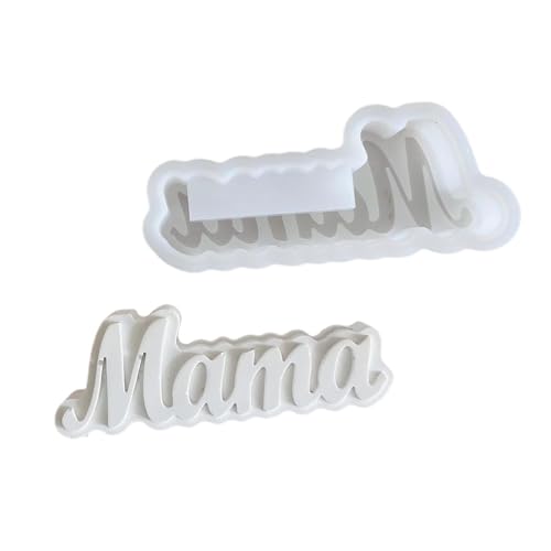 Stabile Silikonform mit Aufschrift "Mom", stabile Vase, Crfating Form für kreative Gipskunst und Heimdekorationsprojekte von Mtucegi