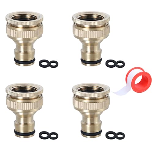 Stabiler Edelstahl 3/10.2 cm Gartenschlauch Schnellanschluss Adapter mit Außengewinde für Wasserhahn und Sprinkler täglichen Gebrauch Außengewinde Wasserhahnadapter von Mtucegi