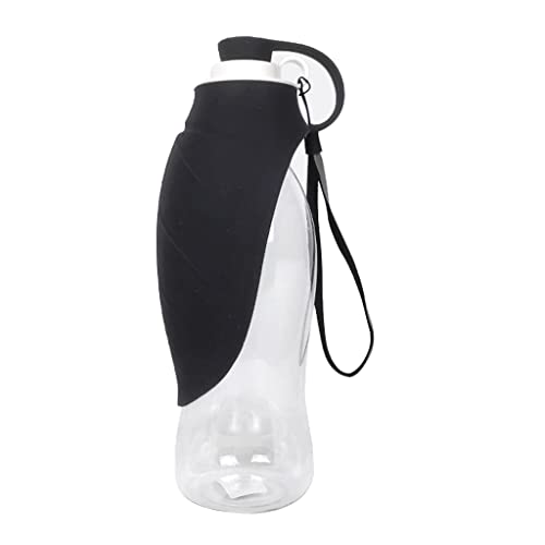 Weiche Wasserflasche aus lebensmittelechtem Silikon, Blatt-Design, tragbar, 580 ml, auslaufsicher, Geschenk, einfach zu bedienen, für Haustiergeschenk, Hundeflaschenspender von Mtucegi
