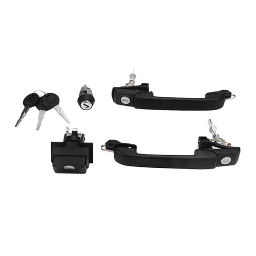 Mtuqvma Exterieur Auto Türgriff Für Golf Für Mk3 Auto Türverriegelung System Lock Set Türgriff Schloss H0837207B 1H0905855A 1H6827571A 1H0898081 von Mtuqvma