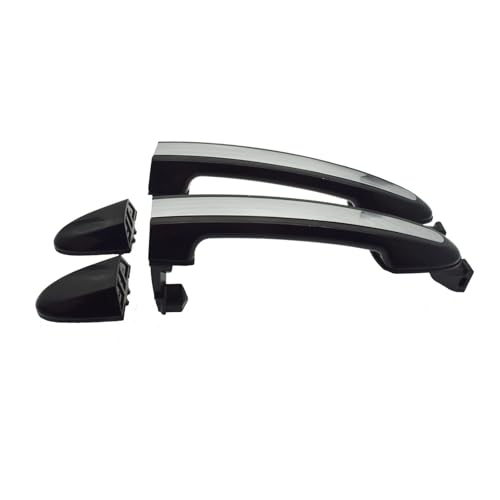 Mtuqvma Exterieur Auto Türgriff Für Hyundai Für Santa Für Fe 2007-2012 Vorne Hinten Links Rechts Außerhalb Tür Griffe Chrom & Schwarz 82651-2B000(Rear Pair) von Mtuqvma