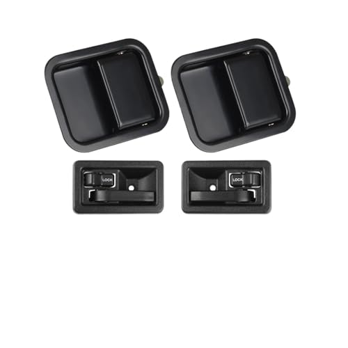 Mtuqvma Exterieur Auto Türgriff Für Jeep Für Wrangler Für YJ 1991-1995 Für TJ 1997-2006 4 Stücke Innen & Außen Tür Griffe 55176383AE 55176476 von Mtuqvma